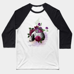 Bouquet in a Skull - side view Baseball T-Shirt